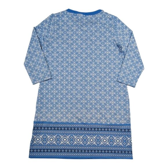 Lands End Swim Cover Up Dress Womens Small 6-8 Geometric Resortwear Beach - Picture 2 of 7